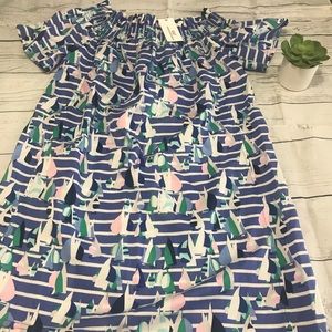 Vineyard Vines Off The Shoulder Harbor Scene Dress